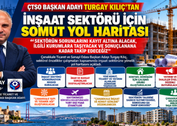 ÇTSO BAŞKAN ADAYI TURGAY KILIÇ’TAN İNŞAAT SEKTÖRÜ İÇİN SOMUT YOL HARİTASI ; “SEKTÖRÜN SORUNLARINI KAYIT ALTINA ALACAK, İLGİLİ KURUMLARA TAŞIYACAK VE SONUÇLANANA KADAR TAKİP EDECEĞİZ”